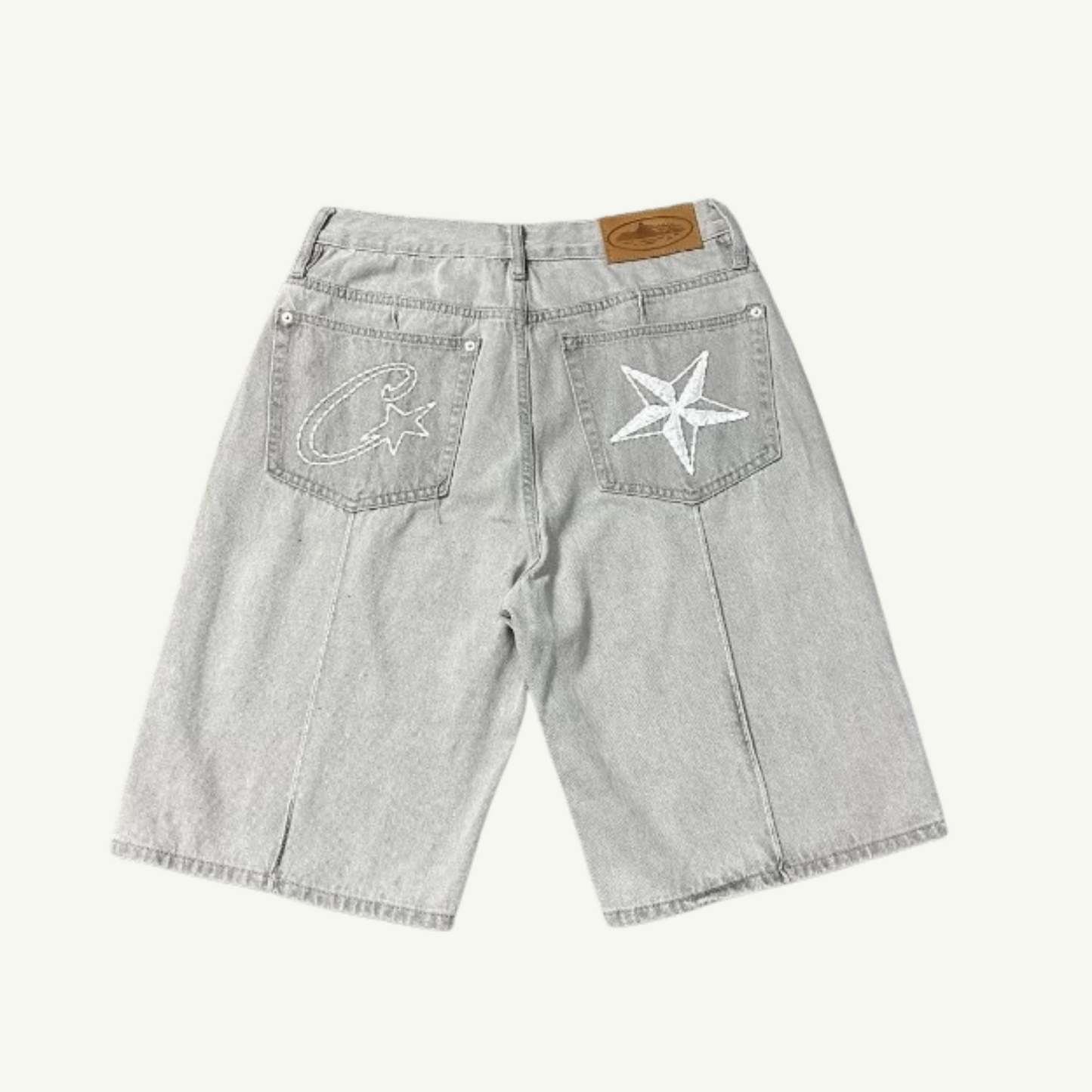 ALCATRAZ - STAR DENIM SHORTS