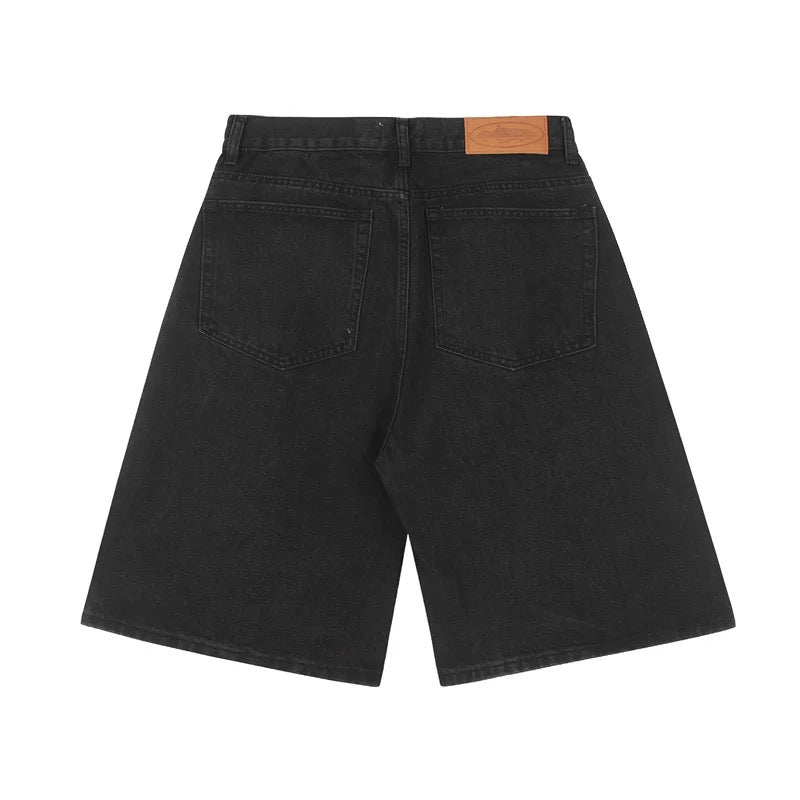 ALCATRAZ - PRINT DENIM SHORTS