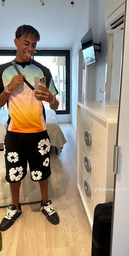 FLOWER SHORTS - Black