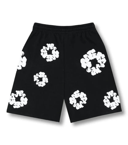 FLOWER SHORTS - Black