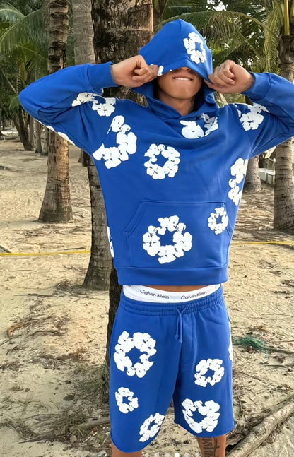 FLOWER SHORTS - Blue