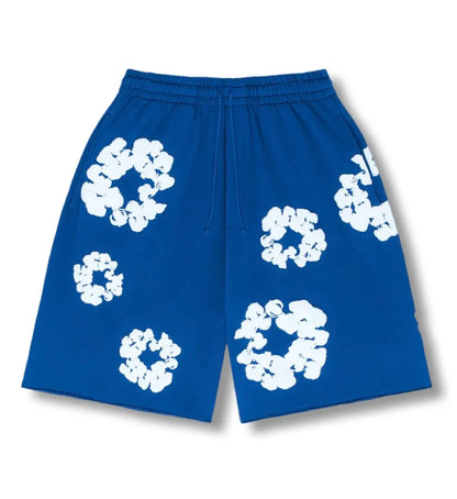 FLOWER SHORTS - Blue