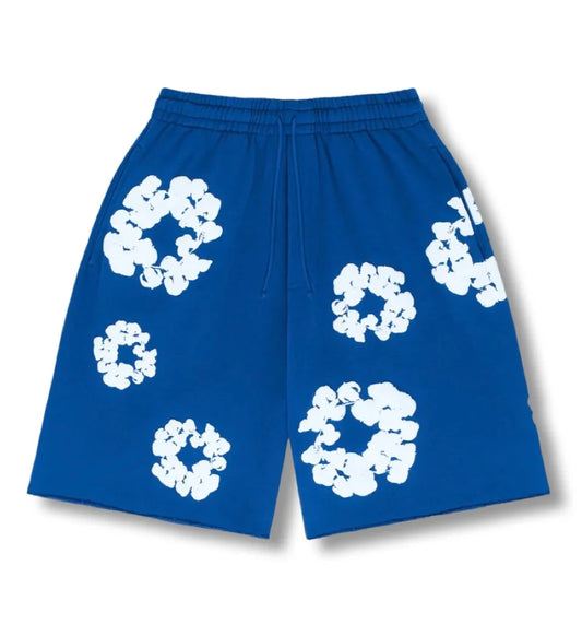 FLOWER SHORTS - Blue