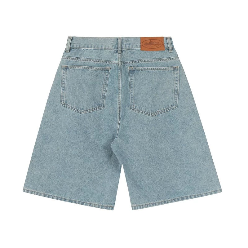 ALCATRAZ - PRINT DENIM SHORTS