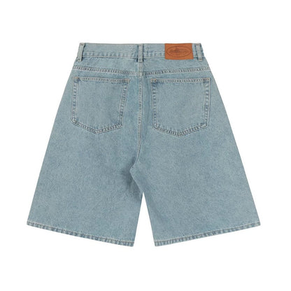 ALCATRAZ - PRINT DENIM SHORTS